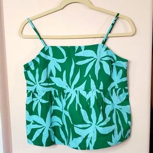 Free Assembly Crop Top Floral Smocked Top XL Plus